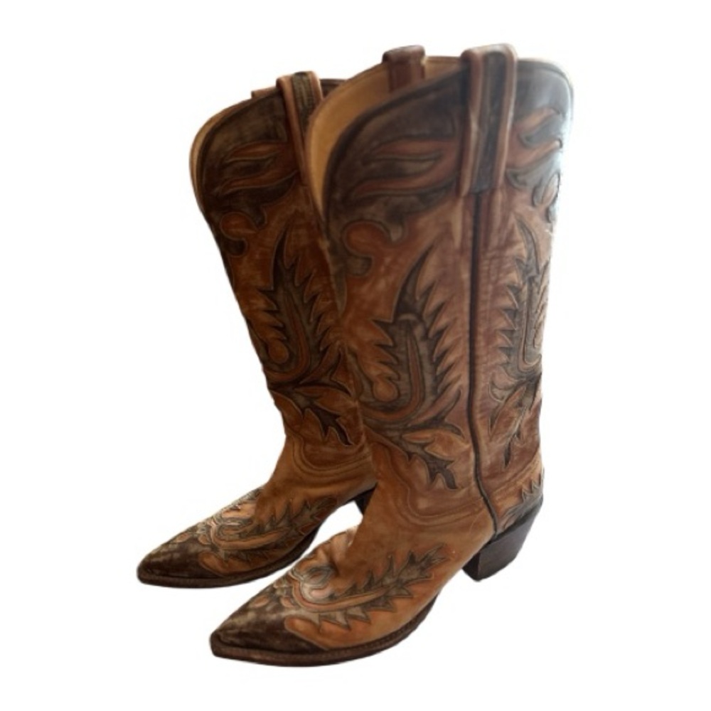 ❤️ Lucchese Classics Women’s Brown Western Cowboy Boots w/ Embroidered Design ❤️ - Picture 5 of 13